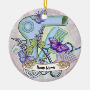 Butterfly Beautician Keramik Ornament