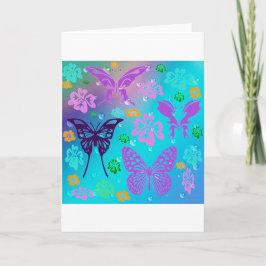 Butterfly Beautiful Aloha Hawaiian Blossom Wedding Karte