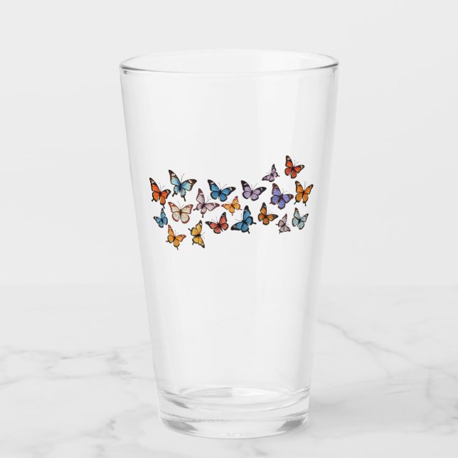 Butterfly-Becher Glas (Vorderseite)