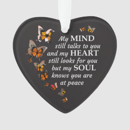 Butterfly Beileid Keepake Herz Akryler Ornament
