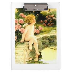 BUTTERFLY Bessie Pease Gutmann Art Klemmbrett