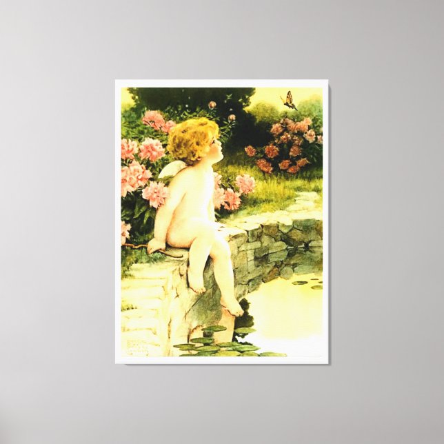 BUTTERFLY Bessie Pease Gutmann Art Leinwanddruck (Vorderseite)