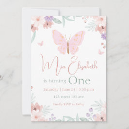 Butterfly Birthday Einladung