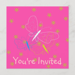 Butterfly Birthday Girl Einladung