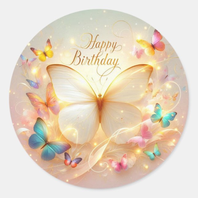 Butterfly birthday sticker  (Vorderseite)