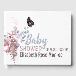 Butterfly-Blätter, elegante Babydusche Gästebuch