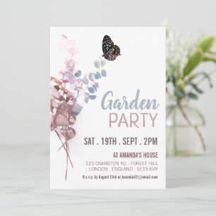 Butterfly-Blätter, Elegantes Garden-Party Einladung