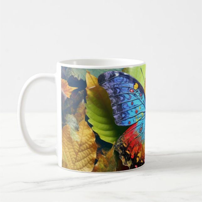 Butterfly-Blätter Tranquil Friedlich Kaffeetasse (Links)