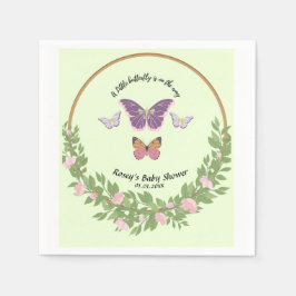 Butterfly Bliss: Babydusche Napkin Serviette