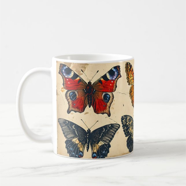 Butterfly Bliss: Vintag Kaffeetasse (Links)