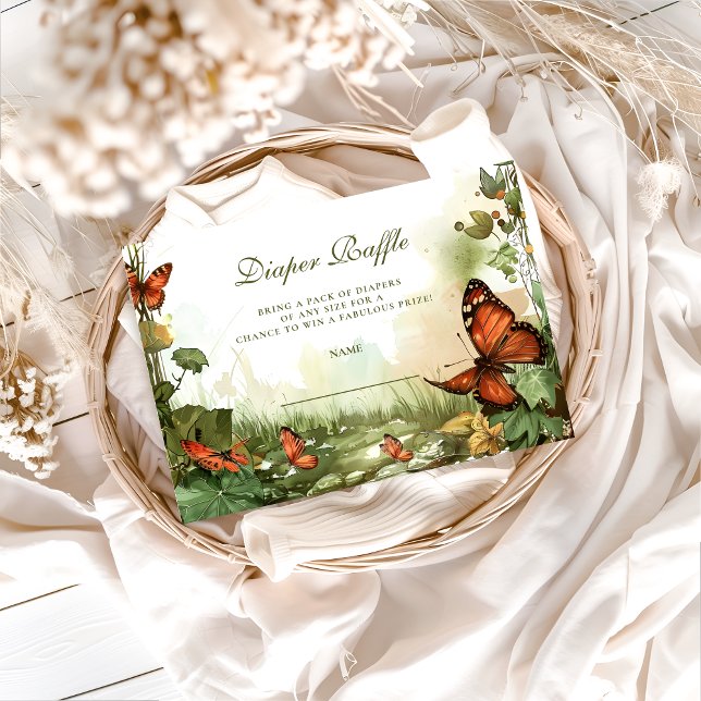 Butterfly Blossoms Diapper Raffle Begleitkarte (Von Creator hochgeladen)