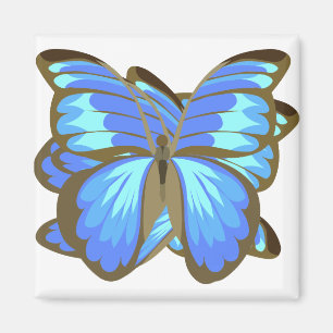 Butterfly Blue Black Insekt Wing Fly Spring Magnet