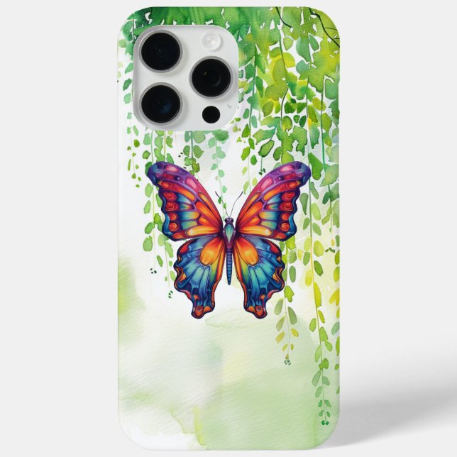 Butterfly Blue Orange Wings Case-Mate iPhone Hülle (Rückseite)