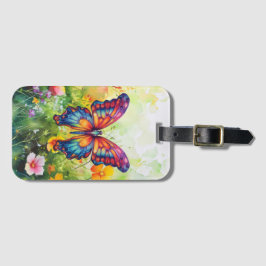 Butterfly Blue Orange Wings Gepäckanhänger