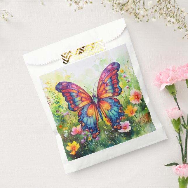 Butterfly Blue Orange Wings Geschenktütchen (Versiegelt)