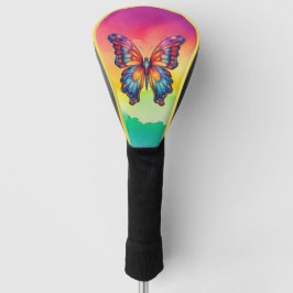 Butterfly Blue Orange Wings Golf Headcover