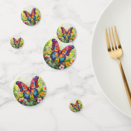 Butterfly Blue Orange Wings Konfetti