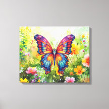 Butterfly Blue Orange Wings