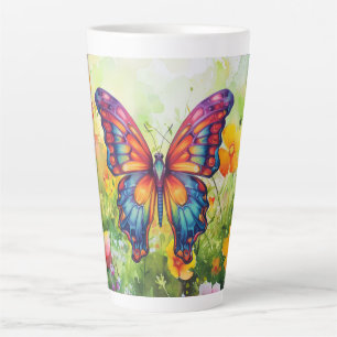 Butterfly Blue Orange Wings Milchtasse