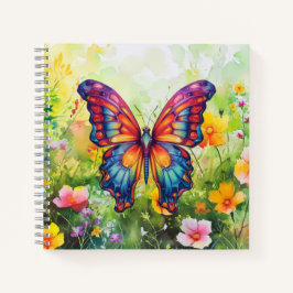 Butterfly Blue Orange Wings Notizbuch