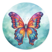 Butterfly Blue Orange Wings