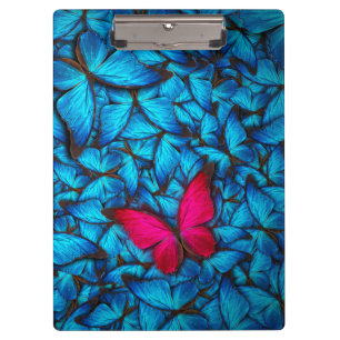Butterfly Blue Pink Hive Schmetterlingsklammer Klemmbrett