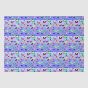 Butterfly Blue Tissue Paper Seidenpapier