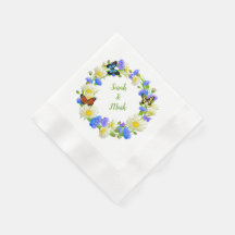 Butterfly Blume Garten Blumenzwiebeln Napkins