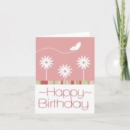 Butterfly-Blume - Happy Birthday Card Karte