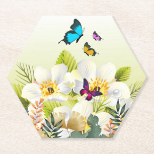 Butterfly Blume Paper Untersetzer