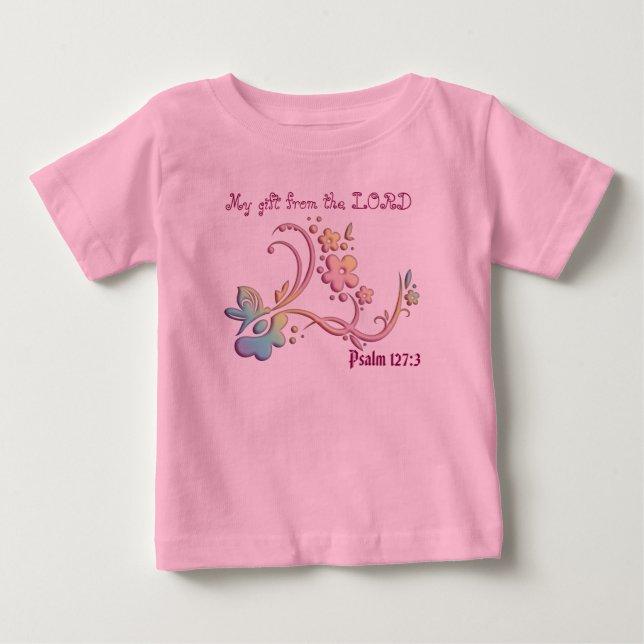 Butterfly Blume Tutu Bodysuit Baby T-shirt (Vorderseite)