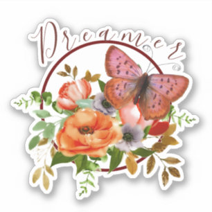 Butterfly-Blumengewohnheit Aufkleber