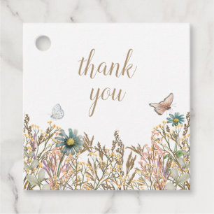 Butterfly Boho Foliage Wreath Baby Dusche Geschenkanhänger