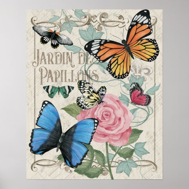 Butterfly Botanical Garden Poster (Vorne)