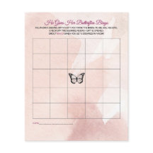 Butterfly Brautparty Bingo