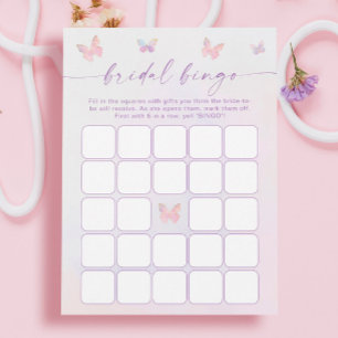 Butterfly Brautparty Bingo Game Card Einladung