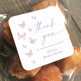 Butterfly Brautparty Danke, dass Sie dafür sind Quadratischer Aufkleber