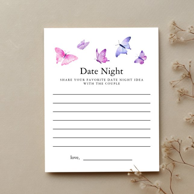 Butterfly Brautparty Date Night Card (Von Creator hochgeladen)