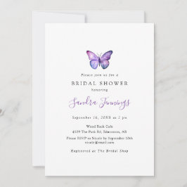 Butterfly Brautparty Elegant Minimalistisch Einfac Einladung
