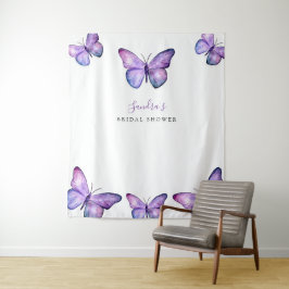 Butterfly Brautparty Hintergrund Minimalistisch Li Wandteppich