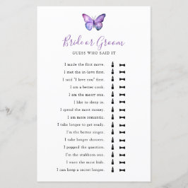 Butterfly Brautparty Ratet, wer es gesagt hat