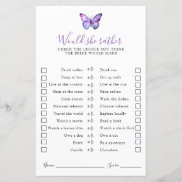 Butterfly-Brautparty Würde sie lieber spielen