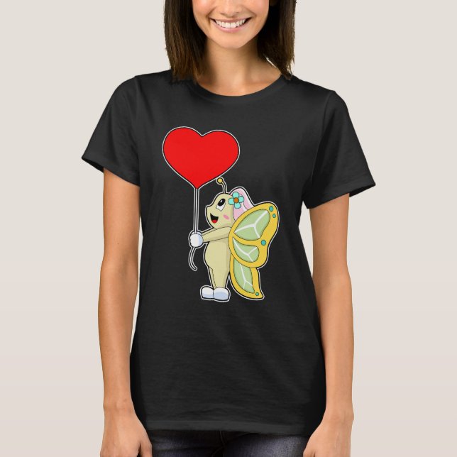Butterfly Bride Heart Wedding T-Shirt (Vorderseite)