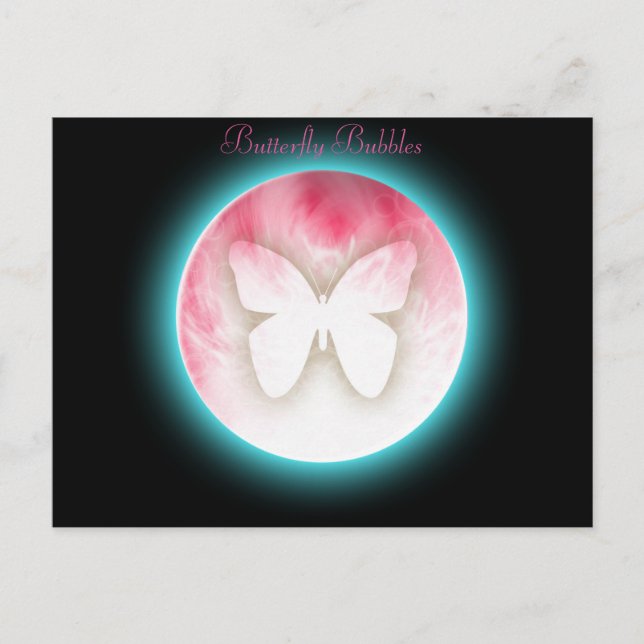 Butterfly Bubbles Postkarte (Vorderseite)