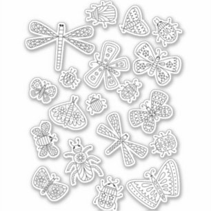 Butterfly Bug und Käfer-Insektensticker Aufkleber