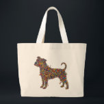 Butterfly Bully Silhouette Art | Pitbull Dog Mama  Jumbo Stoffbeutel<br><div class="desc">Featuring a pitbull silhouette formed from many butterflies this tote bag speaks to dog lovers who are enchanted by the color, magic and beauty of butterflies. Perfect for rescue dog moms, bully breed owners and pitbull lovers. Woof | This design is available on different styles and sizes. Pick your favorite...</div>