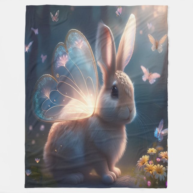 Butterfly Bunny Fleecedecke (Vorderseite)