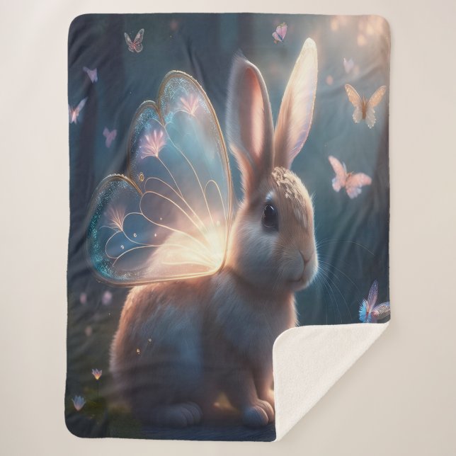 Butterfly Bunny Sherpadecke (Vorderseite)