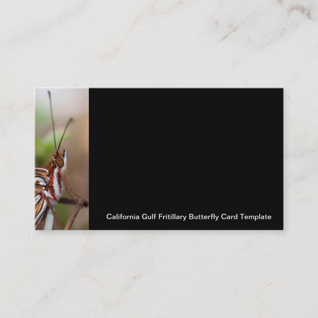 Butterfly Business Card Template Face Photography Visitenkarte (Vorderseite)