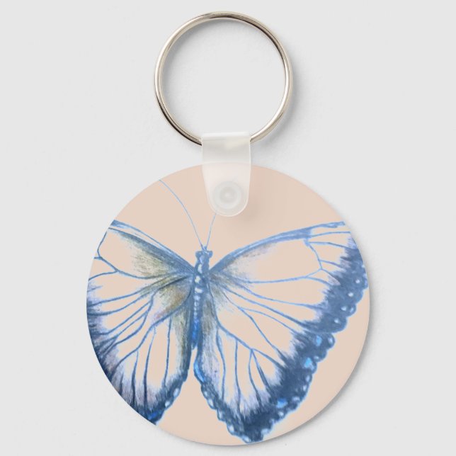 Butterfly Button-Schlüsselanhänger Schlüsselanhänger (Vorderseite)